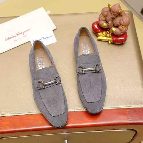 Replica Salvatore Ferragamo Leather Shoes For Men #1347528 $108.00 USD for Wholesale