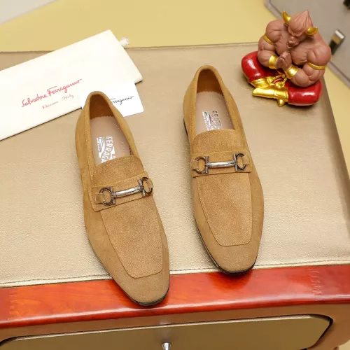 Replica Salvatore Ferragamo Leather Shoes For Men #1347529 $108.00 USD for Wholesale