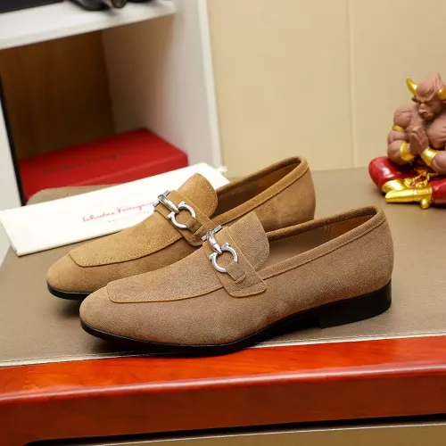 Replica Salvatore Ferragamo Leather Shoes For Men #1347529 $108.00 USD for Wholesale