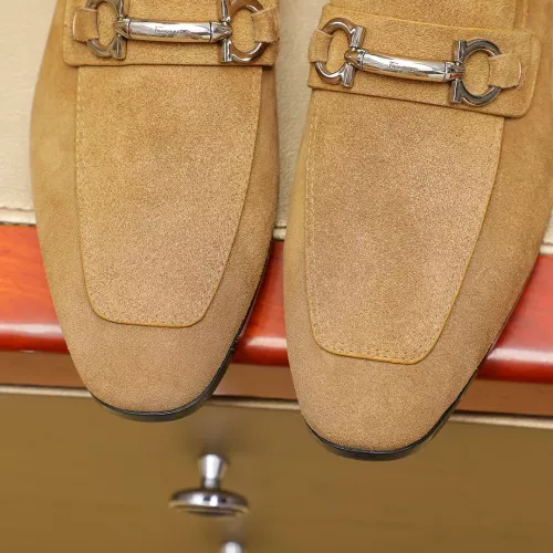 Replica Salvatore Ferragamo Leather Shoes For Men #1347529 $108.00 USD for Wholesale