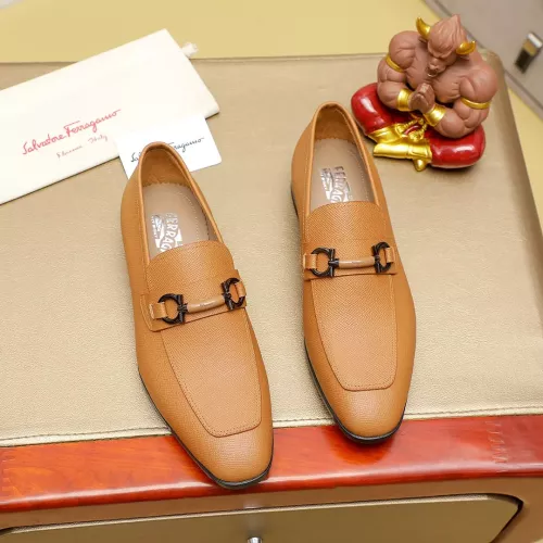 Replica Salvatore Ferragamo Leather Shoes For Men #1347531 $108.00 USD for Wholesale