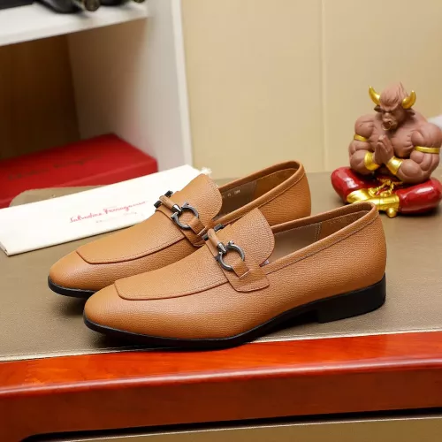 Replica Salvatore Ferragamo Leather Shoes For Men #1347531 $108.00 USD for Wholesale