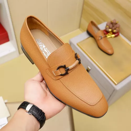 Replica Salvatore Ferragamo Leather Shoes For Men #1347531 $108.00 USD for Wholesale