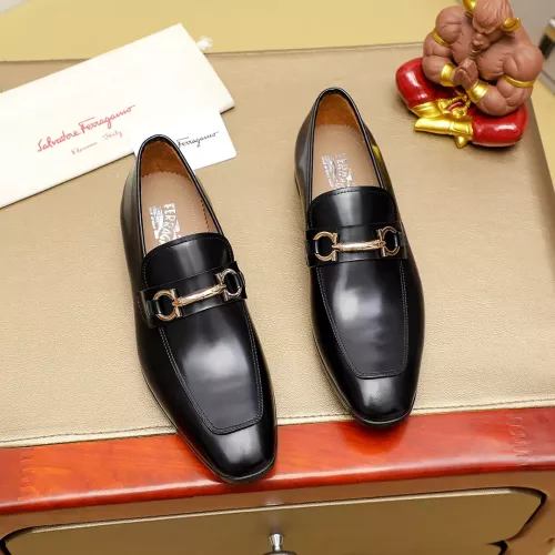 Replica Salvatore Ferragamo Leather Shoes For Men #1347534 $108.00 USD for Wholesale