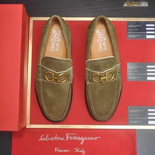 Replica Salvatore Ferragamo Leather Shoes For Men #1347967 $85.00 USD for Wholesale