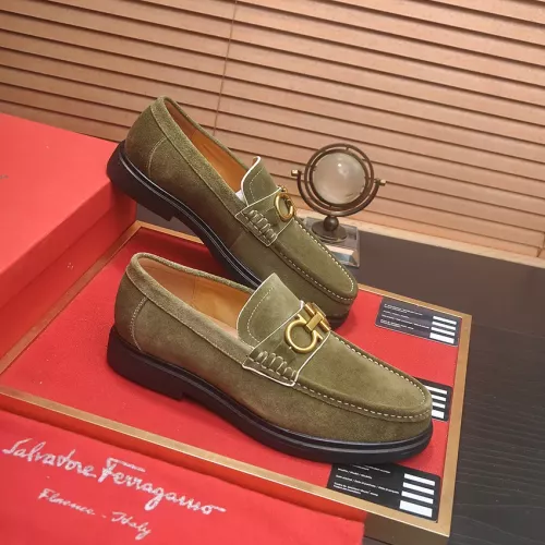 Replica Salvatore Ferragamo Leather Shoes For Men #1347967 $85.00 USD for Wholesale