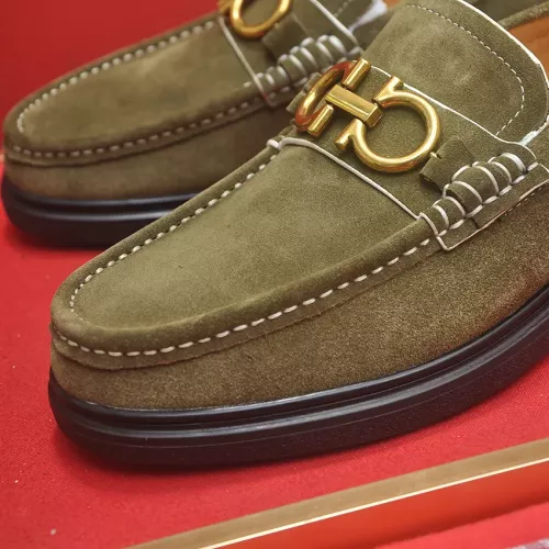 Replica Salvatore Ferragamo Leather Shoes For Men #1347967 $85.00 USD for Wholesale