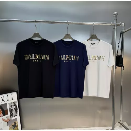 Replica Balmain T-Shirts Short Sleeved For Men #1359298 $76.00 USD for Wholesale
