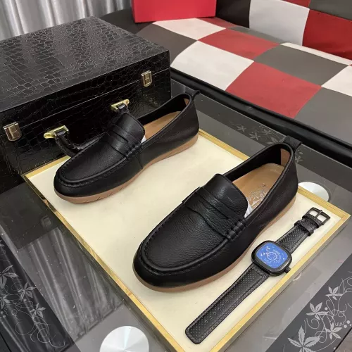 Replica Salvatore Ferragamo Leather Shoes For Men #1362169 $92.00 USD for Wholesale