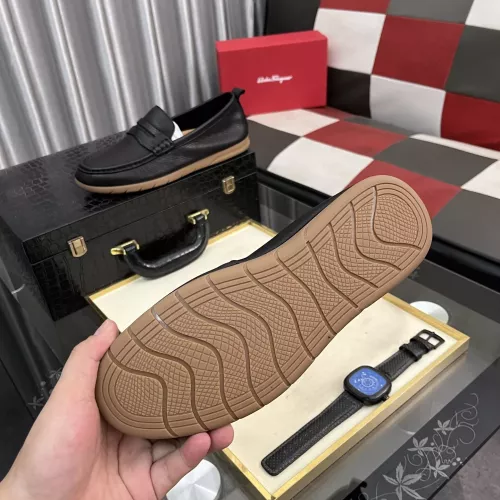 Replica Salvatore Ferragamo Leather Shoes For Men #1362169 $92.00 USD for Wholesale