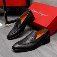 $92.00 USD Salvatore Ferragamo Leather Shoes For Men #1356488