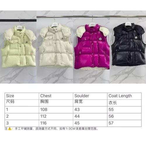 Replica Moncler Down Feather Coat Sleeveless For Women #1371086 $140.00 USD for Wholesale