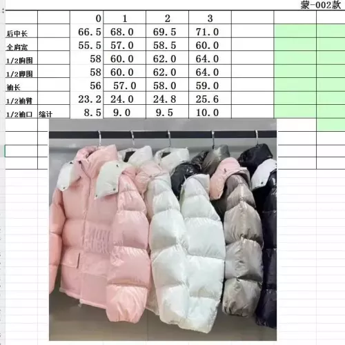 Replica Moncler Down Feather Coat Long Sleeved For Women #1371163 $160.00 USD for Wholesale