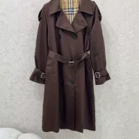 $160.00 USD Burberry Trench Coat Long Sleeved For Women #1370673