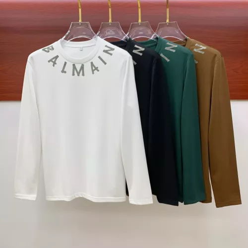 Replica Balmain T-Shirts Long Sleeved For Men #1377478 $72.00 USD for Wholesale