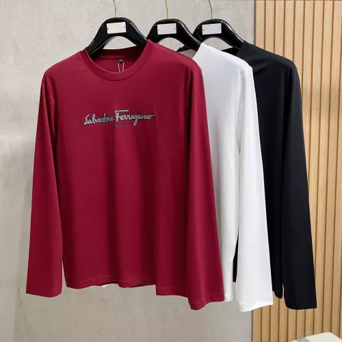 Replica Salvatore Ferragamo T-Shirts Long Sleeved For Men #1377494 $76.00 USD for Wholesale