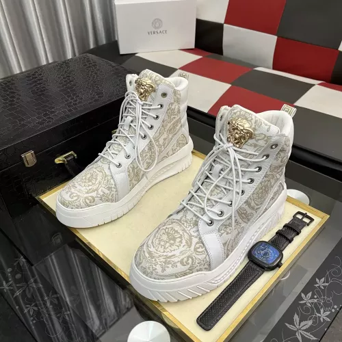 Replica Versace High Tops Shoes For Men #1380515 $88.00 USD for Wholesale