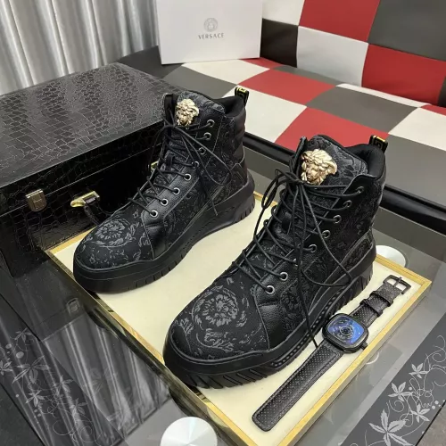 Replica Versace High Tops Shoes For Men #1380516 $88.00 USD for Wholesale