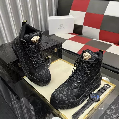 Replica Versace High Tops Shoes For Men #1380516 $88.00 USD for Wholesale