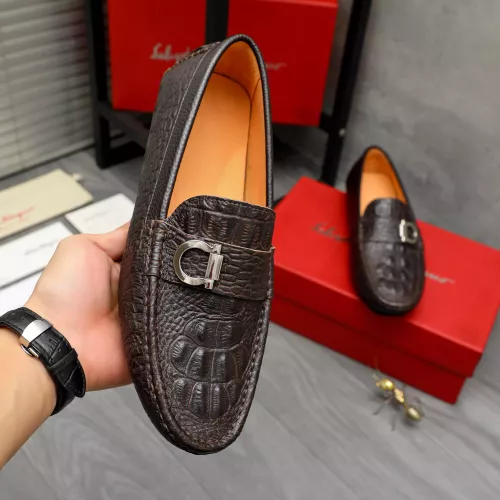 Replica Salvatore Ferragamo Leather Shoes For Men #1380526 $76.00 USD for Wholesale