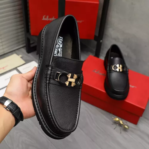 Replica Salvatore Ferragamo Leather Shoes For Men #1380528 $98.00 USD for Wholesale