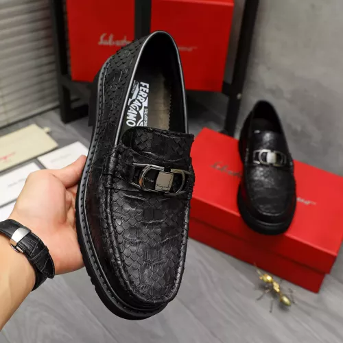Replica Salvatore Ferragamo Leather Shoes For Men #1380544 $98.00 USD for Wholesale