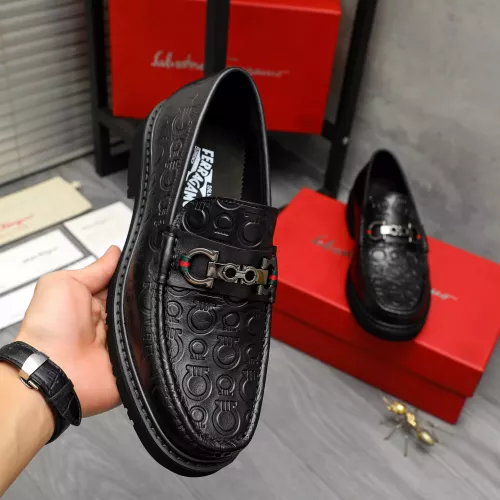 Replica Salvatore Ferragamo Leather Shoes For Men #1380548 $98.00 USD for Wholesale