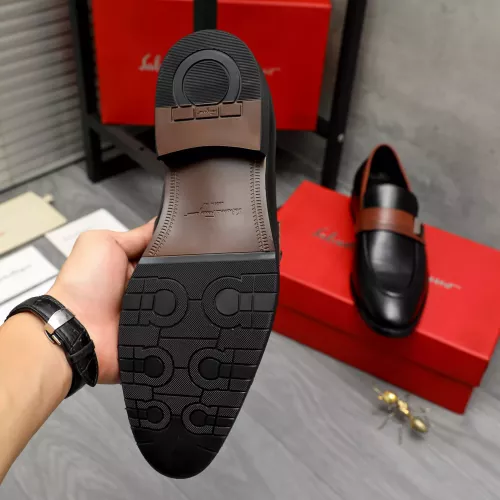 Replica Salvatore Ferragamo Leather Shoes For Men #1380555 $88.00 USD for Wholesale