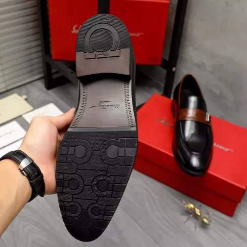 Replica Salvatore Ferragamo Leather Shoes For Men #1380556 $88.00 USD for Wholesale