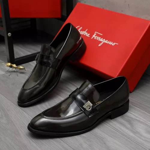 Salvatore Ferragamo Leather Shoes For Men #1380557