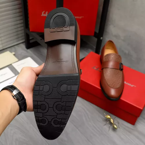 Replica Salvatore Ferragamo Leather Shoes For Men #1380558 $88.00 USD for Wholesale