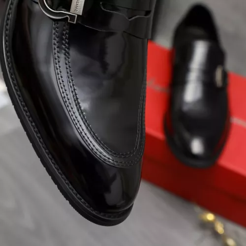 Replica Salvatore Ferragamo Leather Shoes For Men #1380566 $88.00 USD for Wholesale