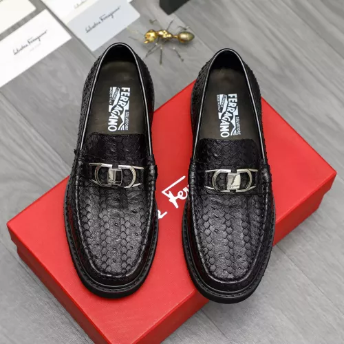 Replica Salvatore Ferragamo Leather Shoes For Men #1380569 $96.00 USD for Wholesale