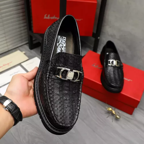 Replica Salvatore Ferragamo Leather Shoes For Men #1380569 $96.00 USD for Wholesale