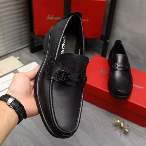 Replica Salvatore Ferragamo Leather Shoes For Men #1380577 $82.00 USD for Wholesale