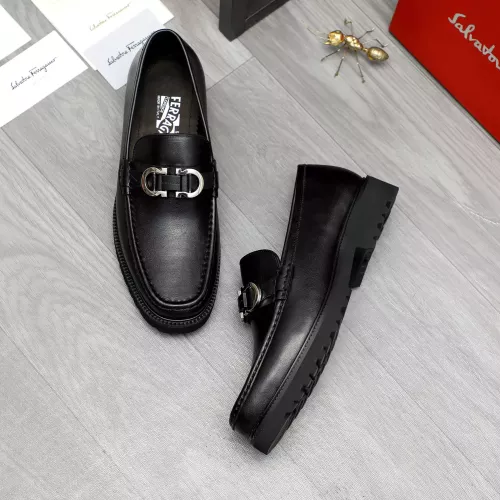 Replica Salvatore Ferragamo Leather Shoes For Men #1380580 $100.00 USD for Wholesale