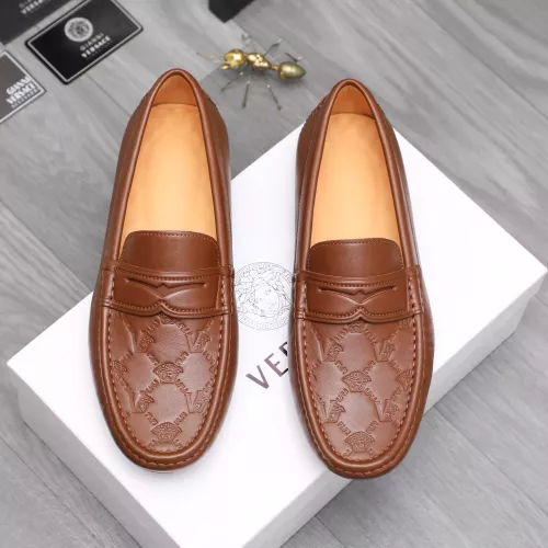 Replica Versace Leather Shoes For Men #1380602 $76.00 USD for Wholesale