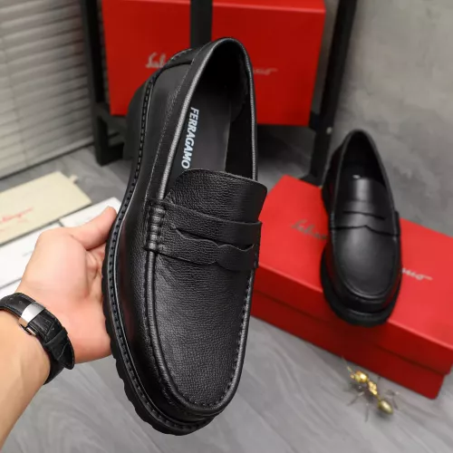 Replica Salvatore Ferragamo Leather Shoes For Men #1380642 $85.00 USD for Wholesale