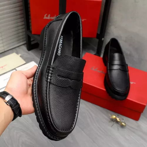 Replica Salvatore Ferragamo Leather Shoes For Men #1380646 $85.00 USD for Wholesale