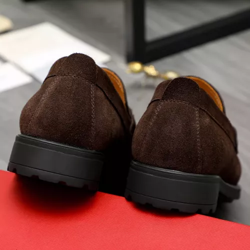 Replica Salvatore Ferragamo Leather Shoes For Men #1380671 $82.00 USD for Wholesale