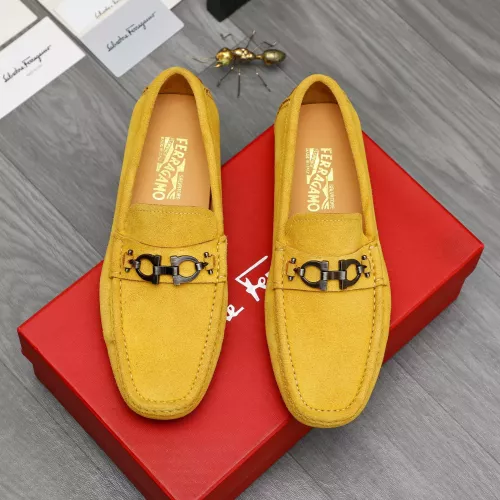 Replica Salvatore Ferragamo Leather Shoes For Men #1380674 $82.00 USD for Wholesale
