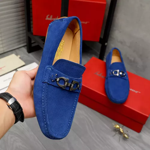 Replica Salvatore Ferragamo Leather Shoes For Men #1380675 $82.00 USD for Wholesale