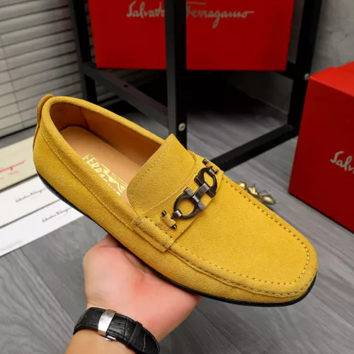 Replica Salvatore Ferragamo Leather Shoes For Men #1380678 $82.00 USD for Wholesale