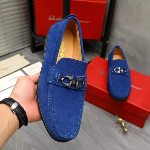 Replica Salvatore Ferragamo Leather Shoes For Men #1380679 $82.00 USD for Wholesale