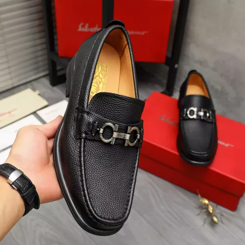 Replica Salvatore Ferragamo Leather Shoes For Men #1380682 $85.00 USD for Wholesale