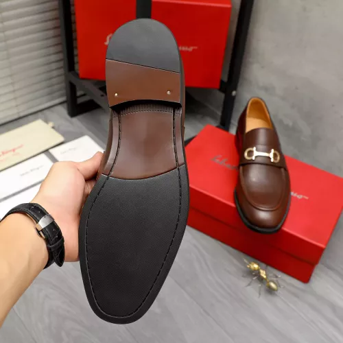 Replica Salvatore Ferragamo Leather Shoes For Men #1380695 $85.00 USD for Wholesale