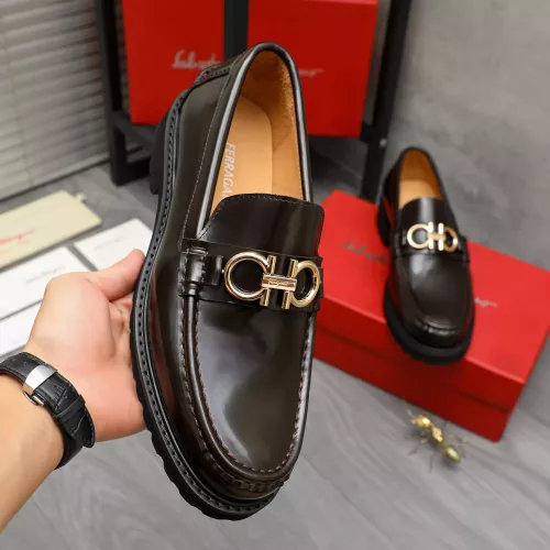 Replica Salvatore Ferragamo Leather Shoes For Men #1380714 $85.00 USD for Wholesale