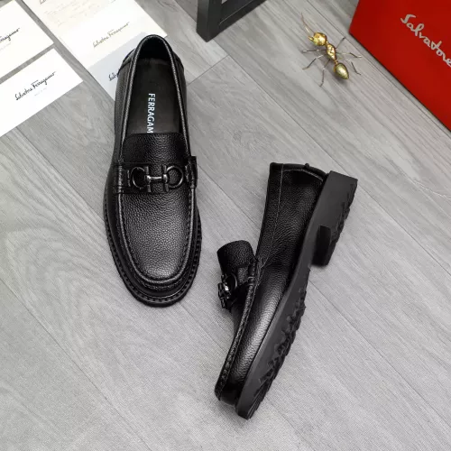 Replica Salvatore Ferragamo Leather Shoes For Men #1380723 $85.00 USD for Wholesale