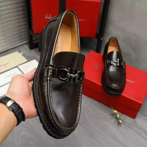 Replica Salvatore Ferragamo Leather Shoes For Men #1380726 $85.00 USD for Wholesale