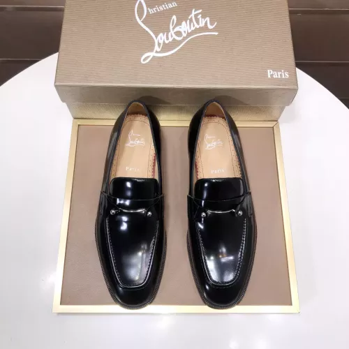 Replica Christian Louboutin Leather Shoes For Men #1381052 $112.00 USD for Wholesale